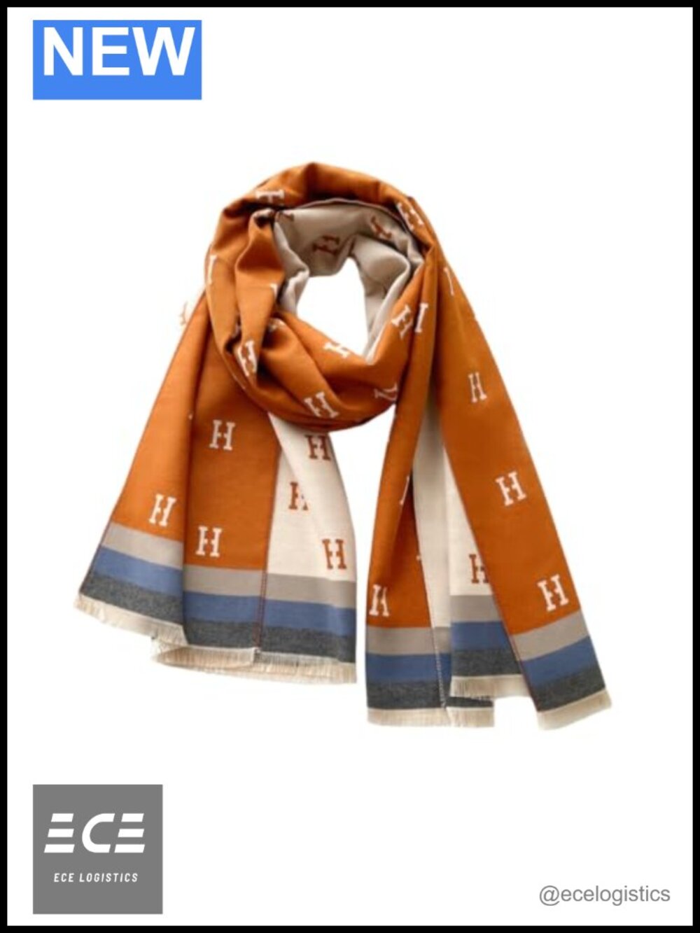 Pashmina Shawl Wrap Women Soft Polyester Cotton Winter Scarf Letter Print